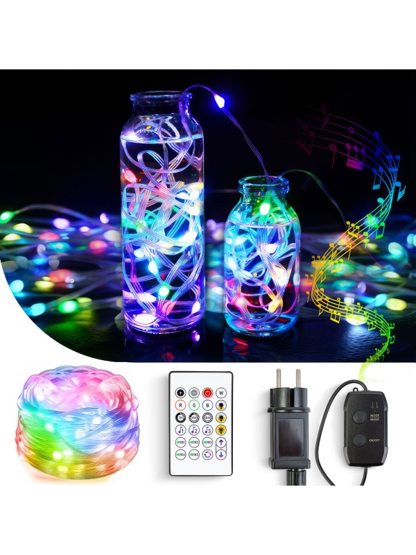Lumină inteligentă - 100-240V - 66 LED RGB - 10 m - Bluetooth