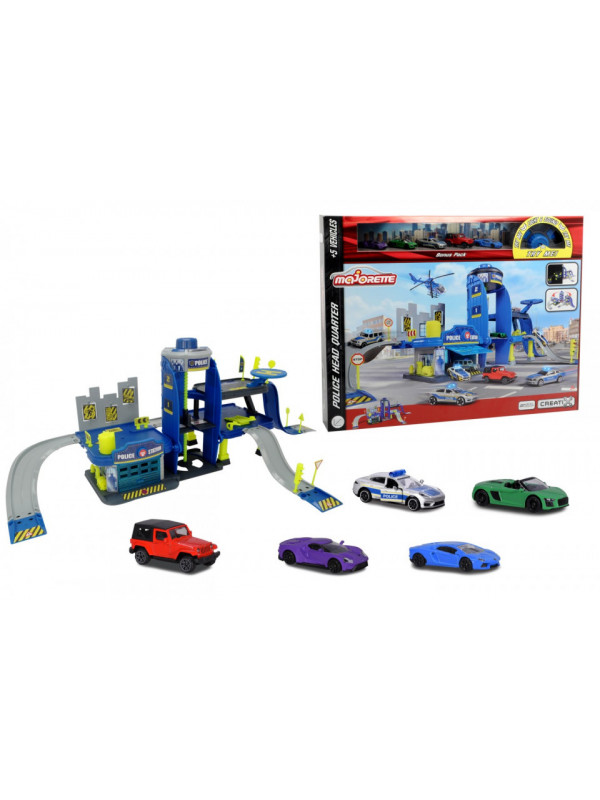 Majorette creatix set sectia de politie cu sunete si lumini