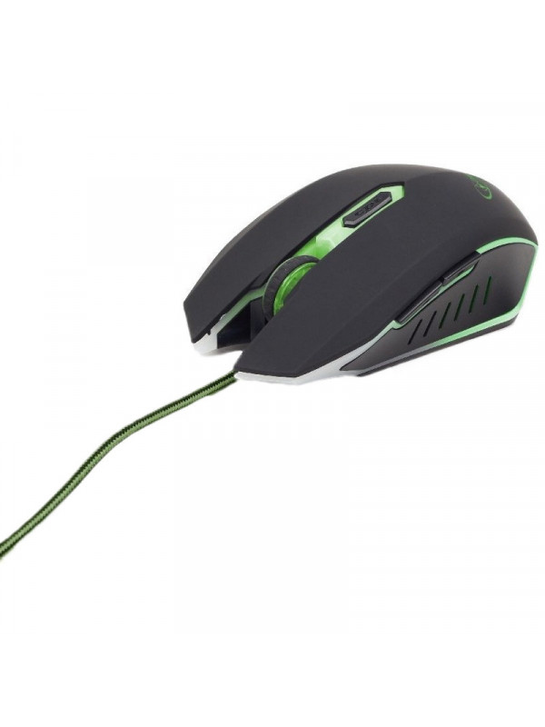 Mouse optic Gembird MUSG-001-R, Gaming, 2400 dpi, Verde