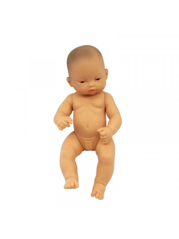 Papusa bebelus asiatic fata Miniland, 32 cm