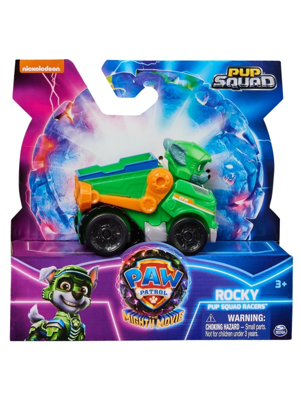 PATRULA CATELUSILOR PUP SQUAD RACERS VEHICUL METALIC ROCKY SCARA 1:55