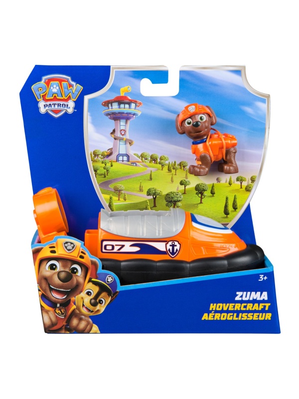 PATRULA CATELUSILOR SET VEHICUL DE BAZA HOVERCRAFT SI FIGURINA ZUMA