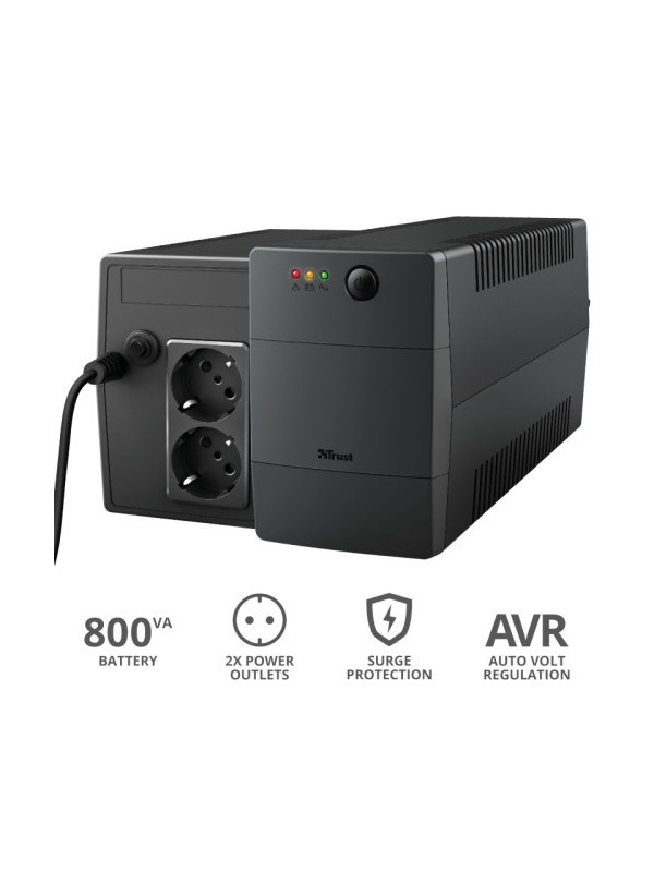 Paxxon 800VA UPS with 2 standard wall power outlets