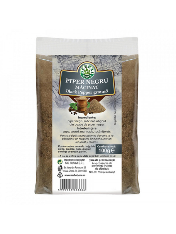 Piper negru macinat 100g herbavit