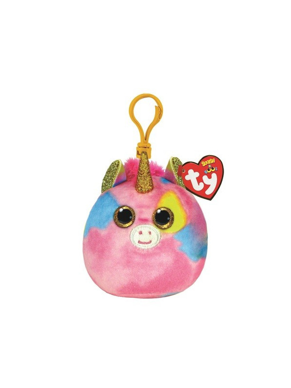 Plus breloc ty 8.5cm squishy beanies fantasia unicorn multicolor