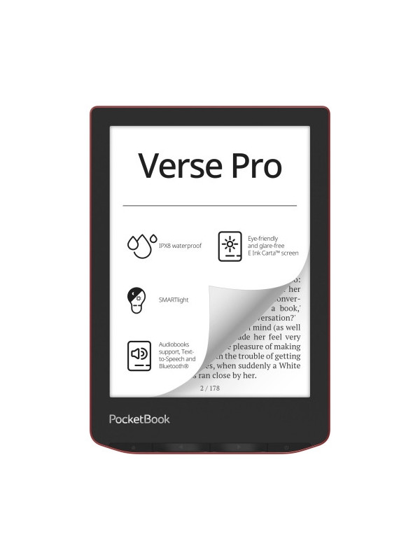 PocketBook Verse Pro Rosu Aprins - Experiența Supremă a Lecturii Digitale