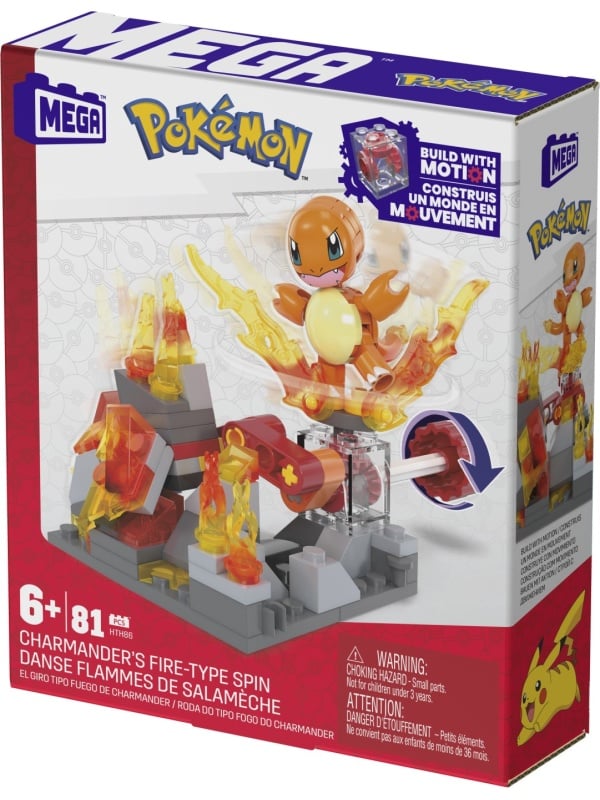POKEMON MEGA SET DE CONSTRUCTIE ROATA DE FOC A LUI CHARMANDER
