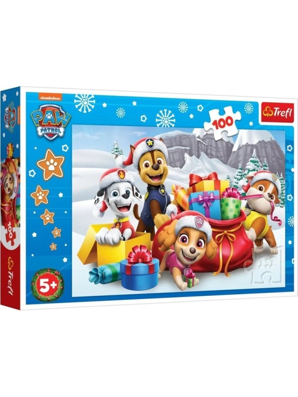 PUZZLE TREFL 100 PIESE PATRULA CATELUSILOR CRACIUNUL ALATURI DE PATRULA