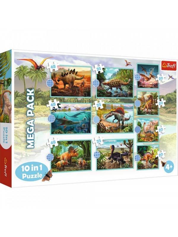 Puzzle trefl 10in1 lumea dinozaurilor