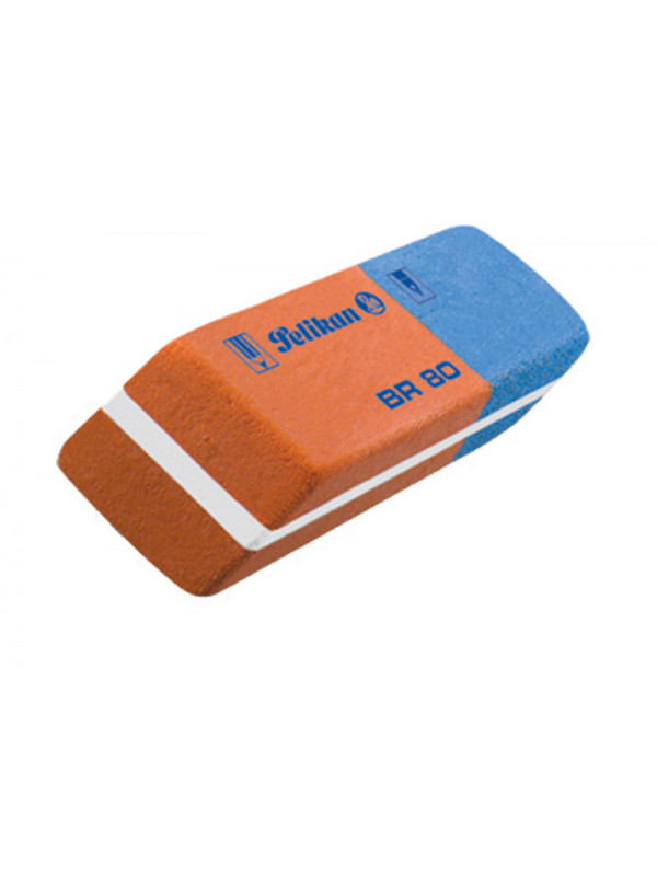 Radiera br40 cauciuc rosu/albastru set40