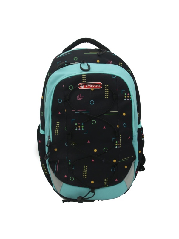RUCSAC HERLITZ STRINGS PRO: ERGONOMIC, SPATIOS, POLIESTER RECICLAT REZISTENT LA APA, BRETELE AJUSTABILE, BANDA/FERMOARE REFLECTORIZANTE, MOTIV SIGNS