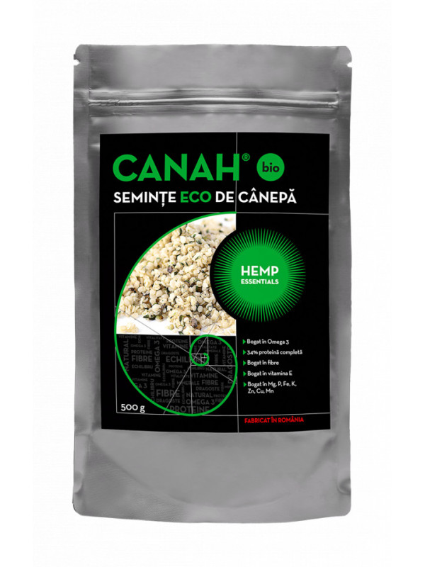 SEMINTE DECORTICATE DE CANEPA ECO 300gr CANAH