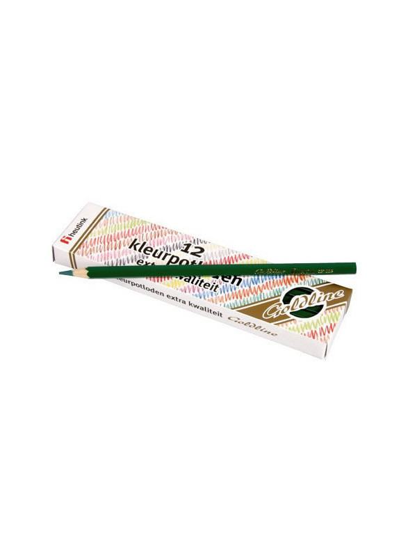 Set 12 creioane colorate Goldline 3.7 mm Verde inchis - Heutink