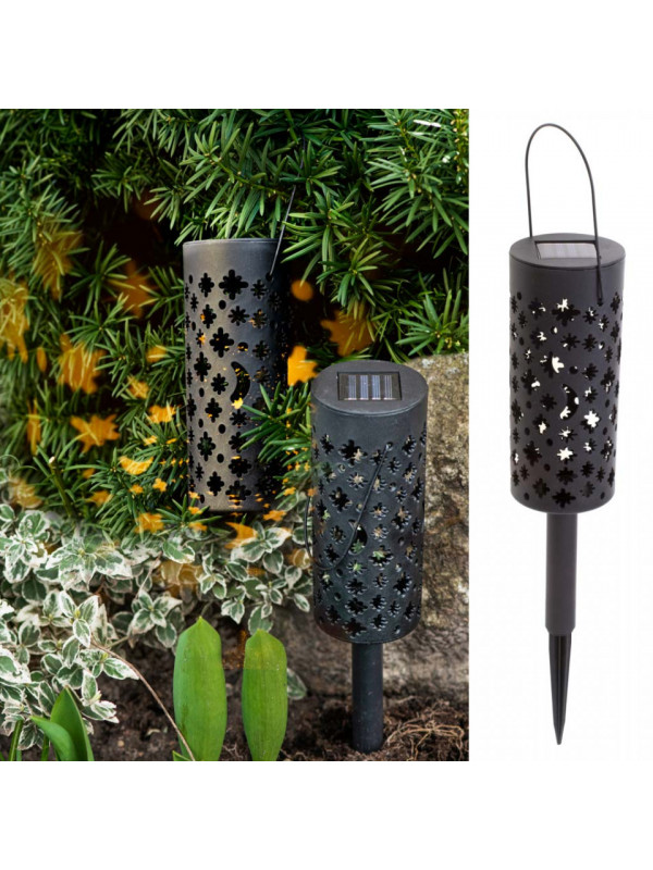Set 4 lampi solare de gradina cu picior si agatatoare tip "Felinar" cu LED