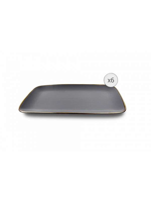 SET 6 PLATOURI CERAMICA 32x20 CM,CALYPSO