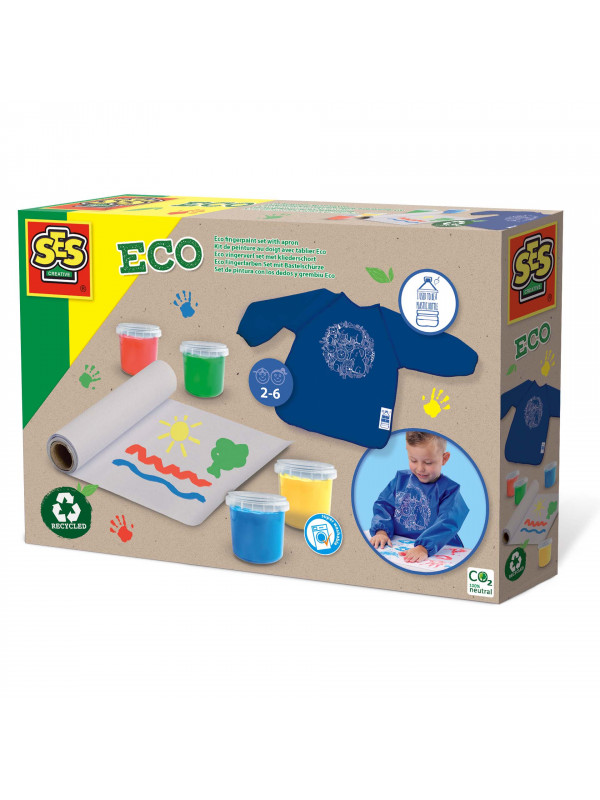 Set acuarele pentru degetele ECO si sort pentru copii