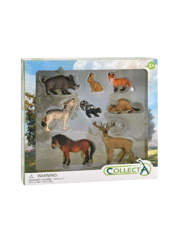 Set de 8 figurine pictate manual Animale din padure