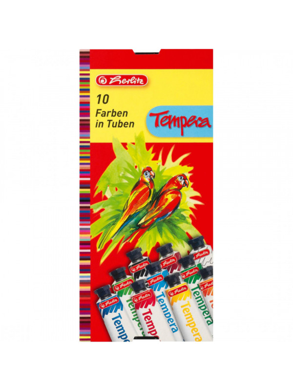 Set Tempera Herlitz, 16ml, 10 buc/set
