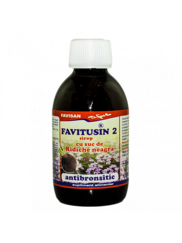 SIROP FAVITUSIN 2 CU RIDICHIE NEAGRA 200ml FAVISAN