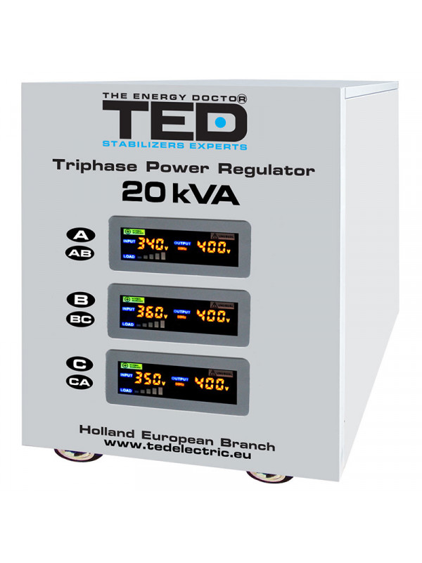 Stabilizator tensiune trifazat servo 20kva