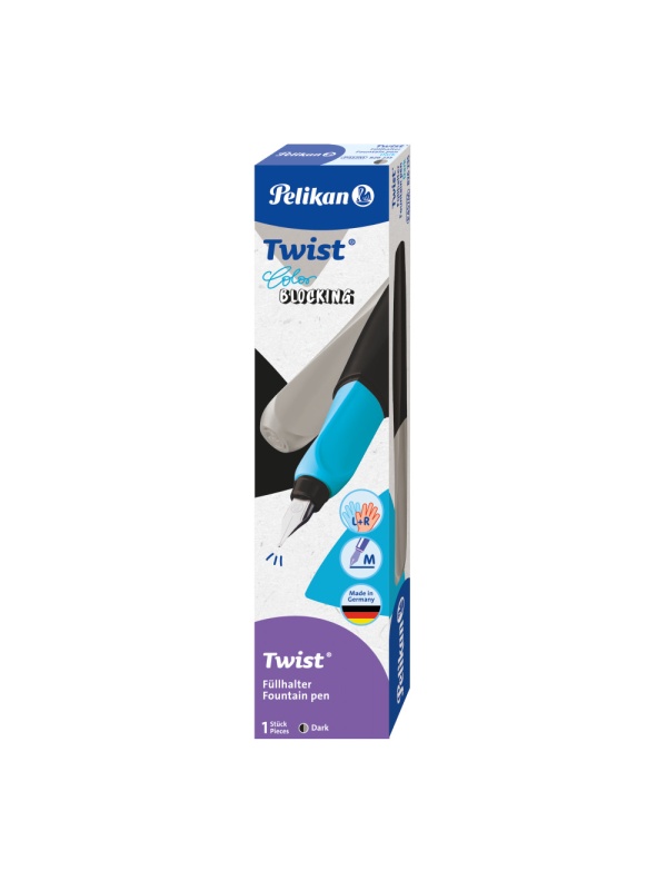 STILOU TWIST COLOR BLOCKING DARK, PENITA M, GRIP ERGONOMIC, AMBIDEXTRU, 1 REZERVA MARE INCLUSA, IN CUTIE CARTON