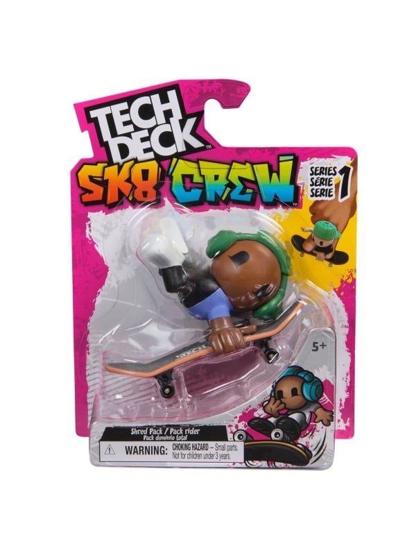 TECH DECH SK8 CREW PACHET PLACA SI FIGURINA 9.6CM CASTI VERZI