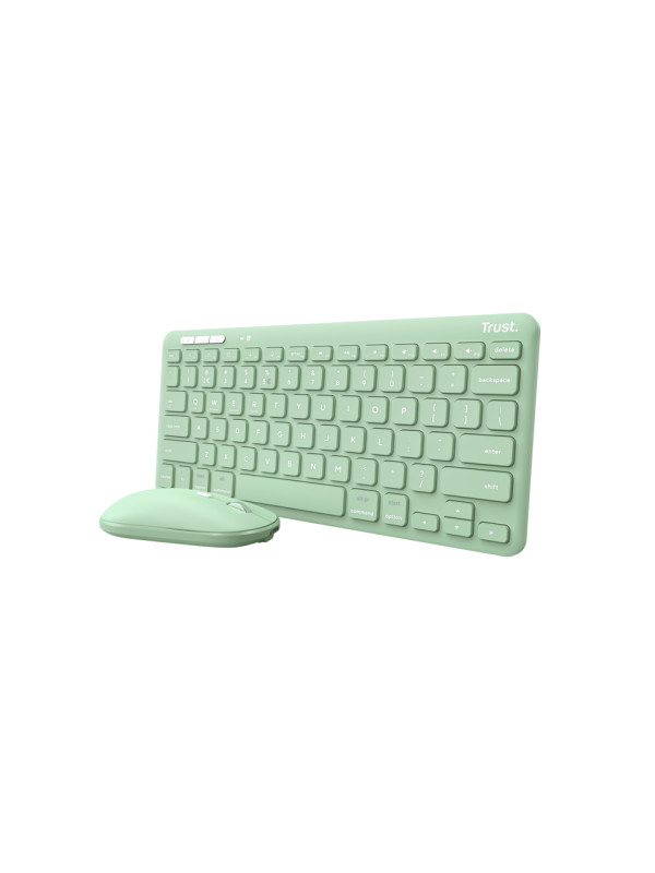 TRUST LYRA Wireless and rechargeable Keyboard & Mouse GREEN US