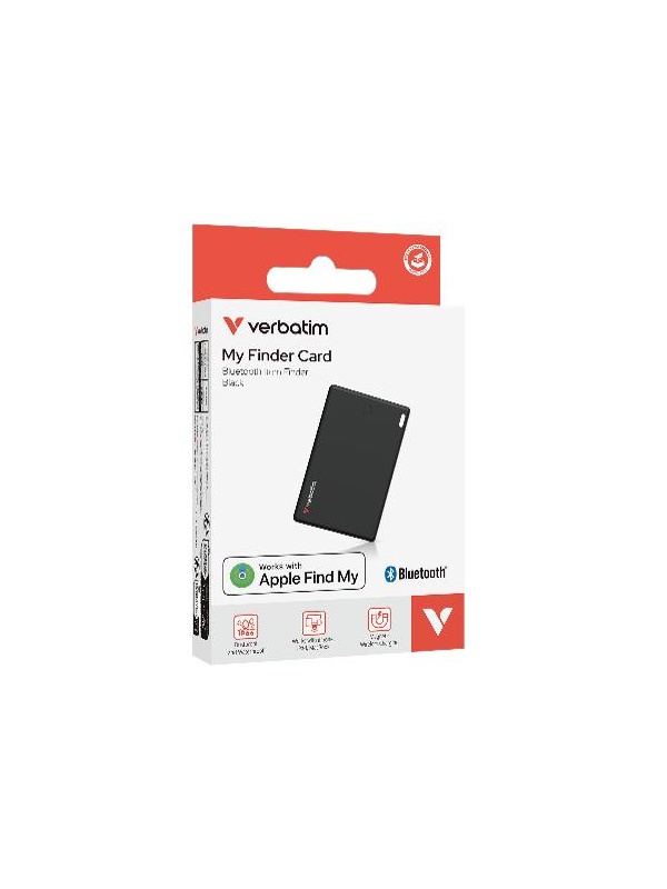 Verbatim MYFCR-02BS My Finder Card Bluetooth Item Finder 2 pack Black / Silver