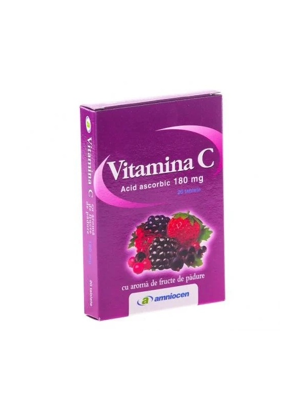 VITAMINA C FRUCTE PADURE 180MG 24CPR