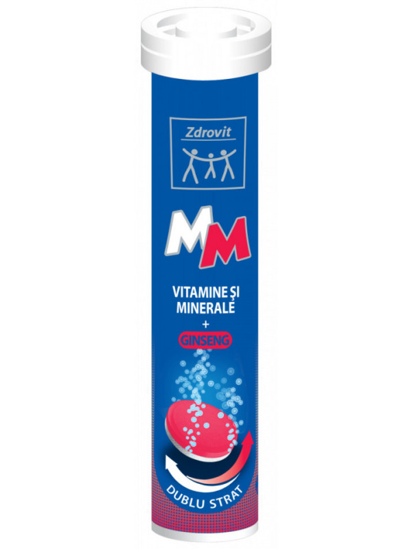 VITAMINE SI MINERALE+GINSENG 24CPR EFERVESCENTE