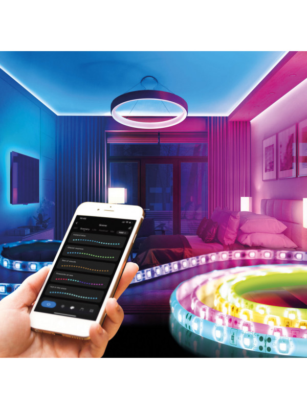 Bandă LED inteligentă RGB SMD - 30 LED-uri / m - 2 x 5 m / pachet