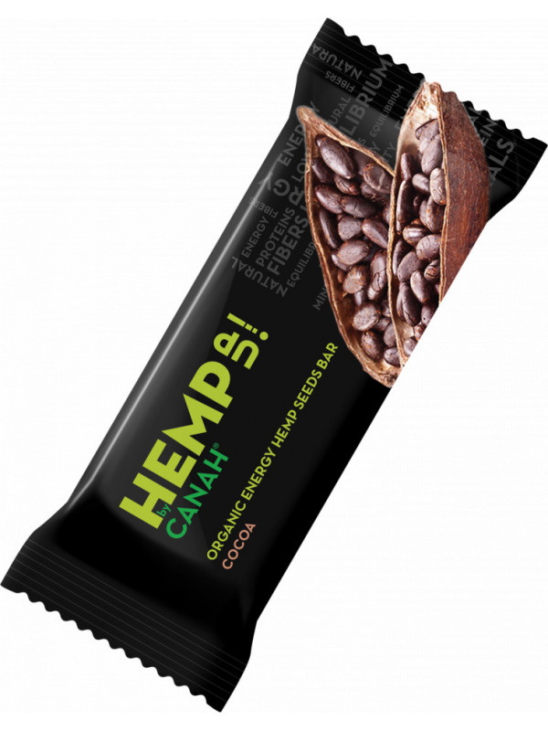 BATON CU SEMINTE DE CANEPA SI CACAO ECO 48gr CANAH