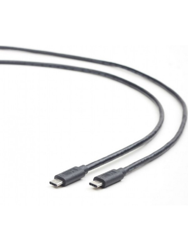 CABLU alimentare si date GEMBIRD, pt. smartphone, USB 3.1, USB Type-C (T) la USB Type-C (T), 1m, conectori auriti, negru, "CCP-USB3.1-CMCM-1M"