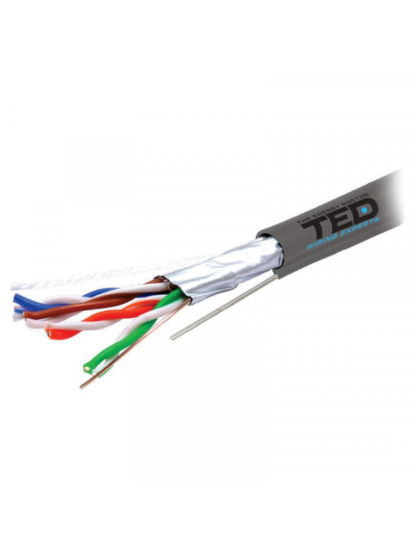 Cablu ftp cat 5e cupru 0.5mm sufa 305m ted el