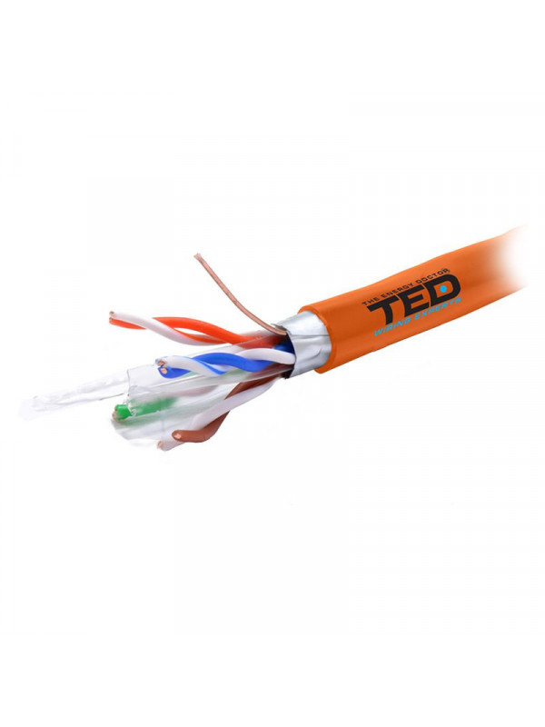 Cablu ftp cat 6 cupru 0.56mm lszh 305m ted el