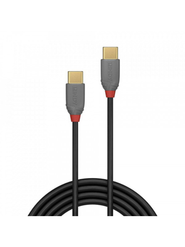 Cablu Lindy 2m USB 2.0 Type-C, Anthra
