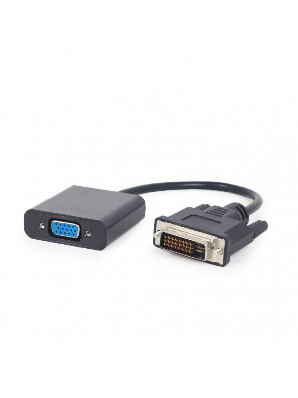 CABLU video GEMBIRD, adaptor DVI-D DL (T) la VGA (M), 20cm, rezolutie maxima Full HD (1920 x 1080) la 60Hz, negru, "A-DVID-VGAF-01"