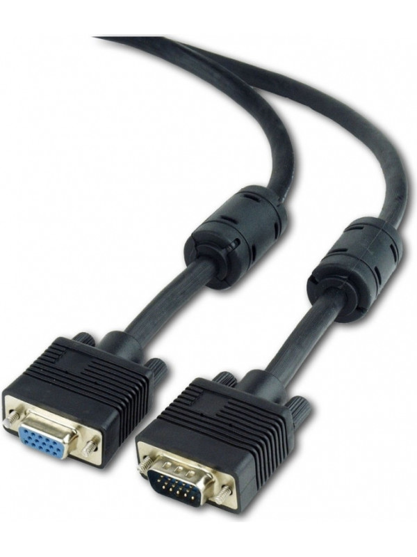 CABLU video GEMBIRD, adaptor VGA (T) la VGA (M), 1.8m, premium, dublu ecranat, negru, "CC-PPVGAX-6B"