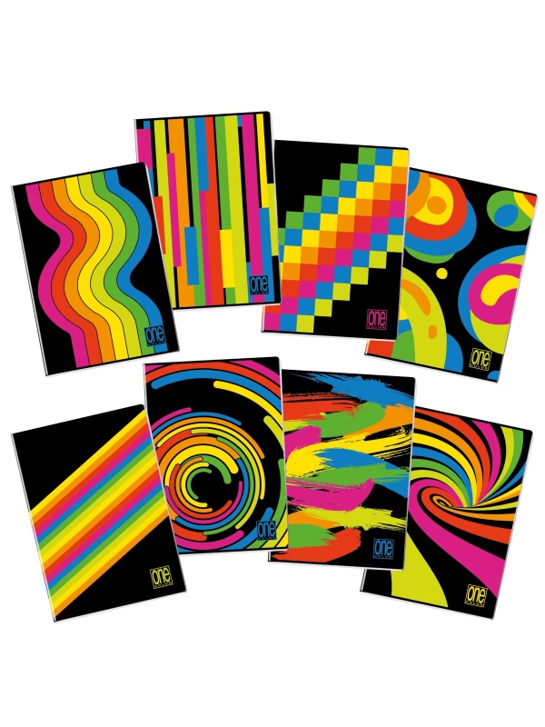 Caiet A4 cu Jolly Page - One Color Black & Fluo, 80 g/m2, 40 pag. (Matematica)
