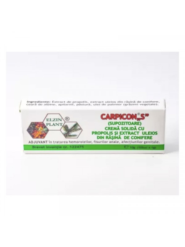CARPICON "H" SUPOZITOARE 10x1,5gr ELZIN PLANT