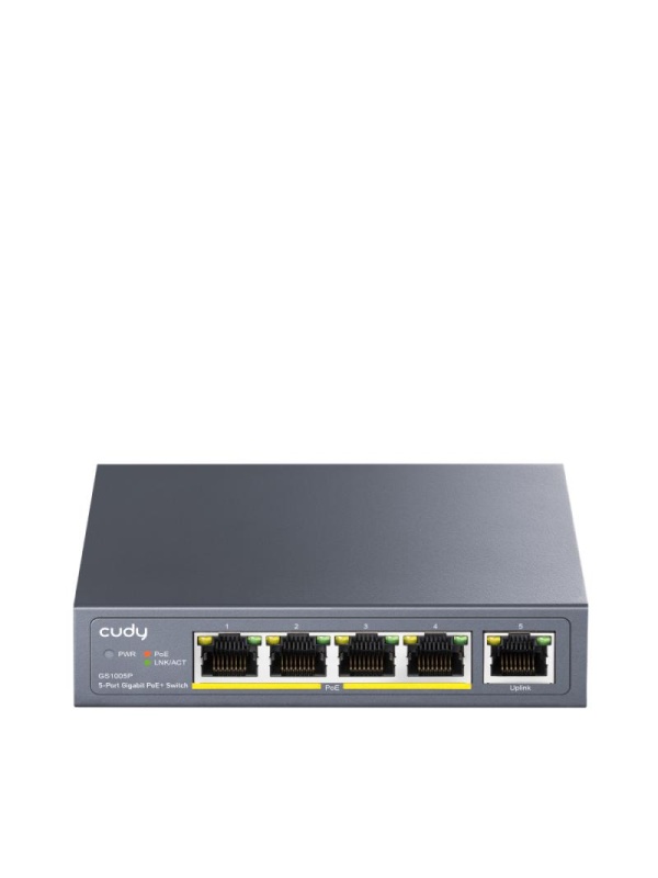 CUDY 5-Port Gigabit PoE+ Switch 60W