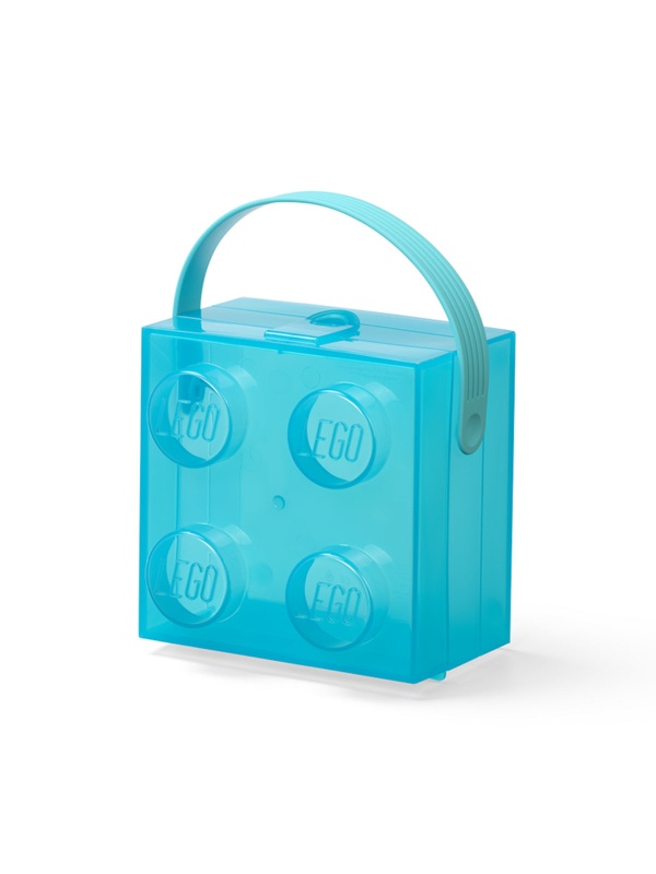 Cutie LEGO 2x2 - albastru transparent