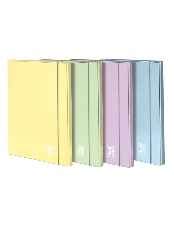 Dosar A4 cu elastic din carton laminat mat - Pastel One Color (26×35 cm)