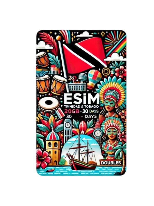 eSIM Trinidad and Tobago, 20GB, 30 Days, Standard