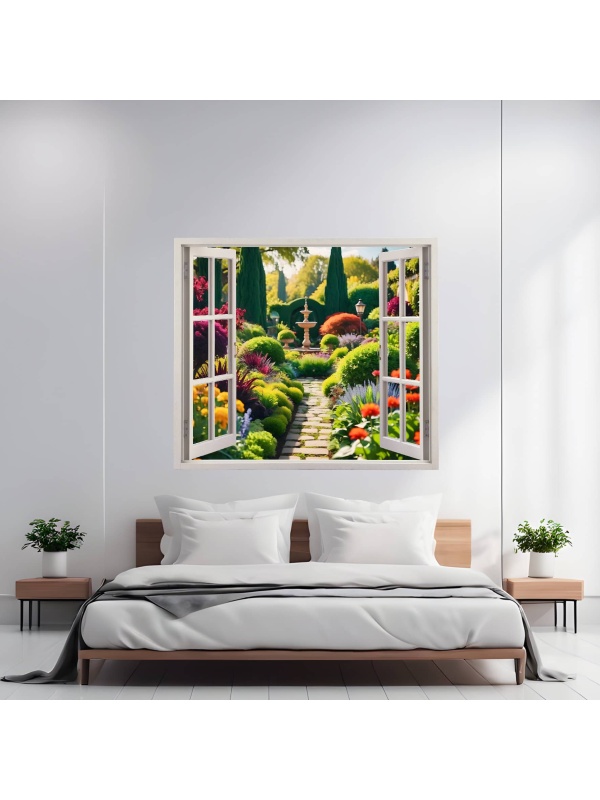 Folie imprimata color pentru decor perete locuinta, dimensiune 125 x 110cm, model: VIEW TO HAVEN 12