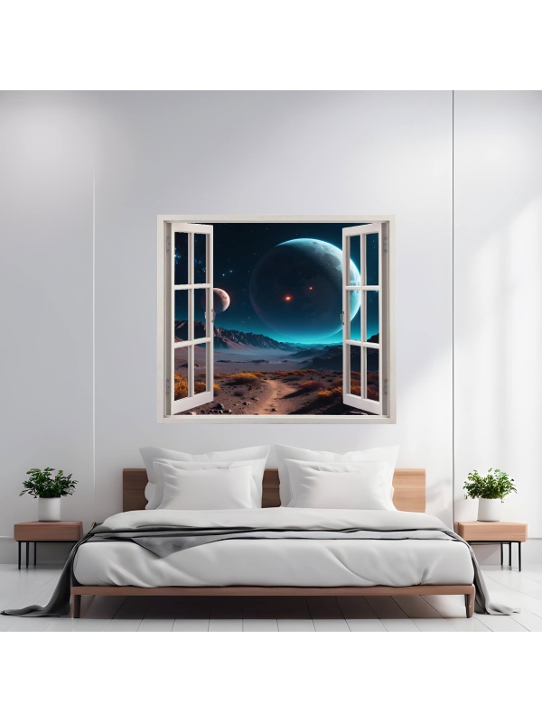 Folie imprimata color pentru decor perete locuinta, dimensiune 125 x 110cm, model: VIEW TO HAVEN 32