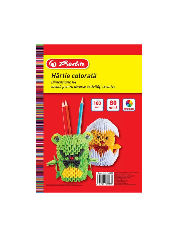 Hartie color a4 80gr top 100 diverse culori