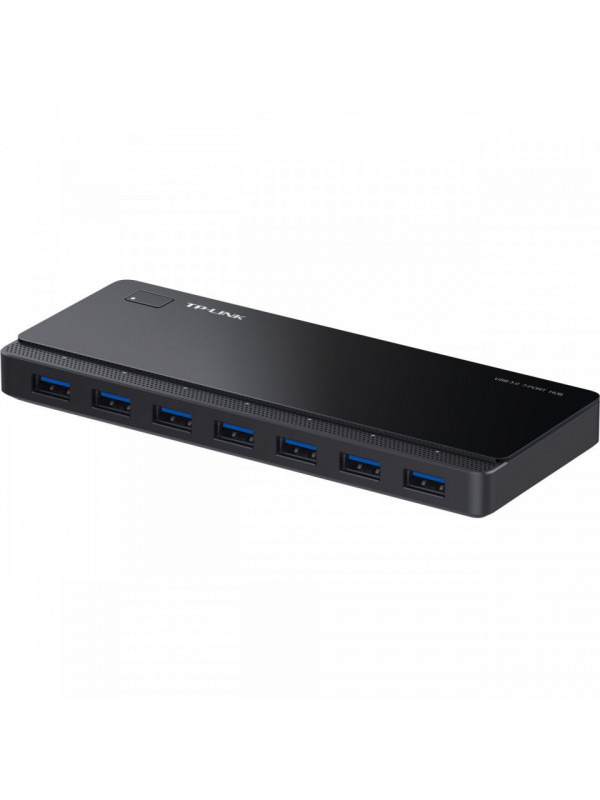 Hub USB 3.0 TP-link UH700, 7 porturi, 3 porturi fast charge, alimentator, negru
