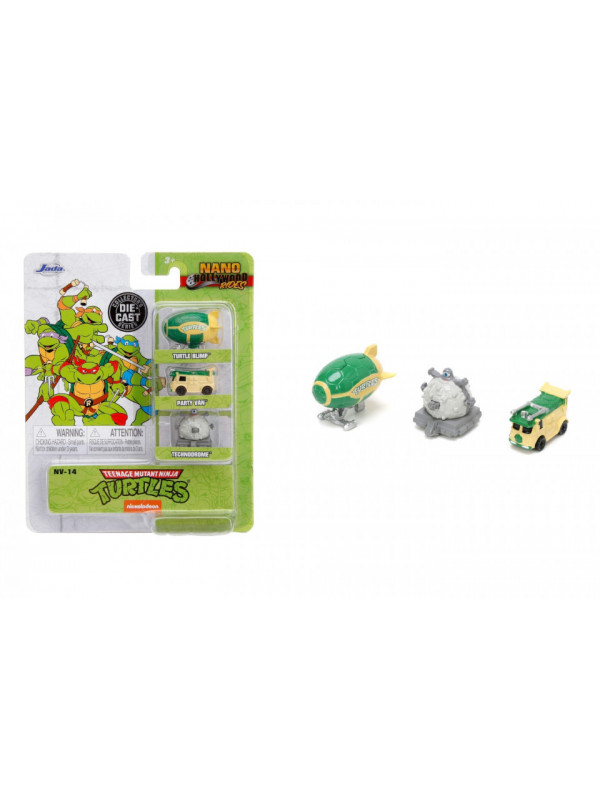 Jada set 3 masinute metalice testoasele ninja 4cm