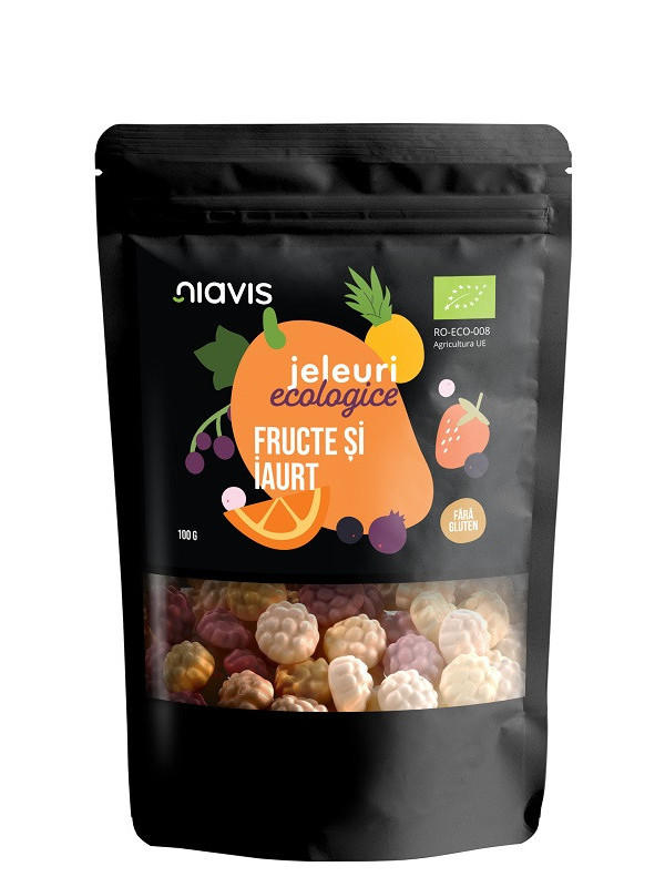 JELEURI ECOLOGICE CU FRUCTE SI IAURT 100GR